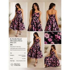 B. Darlin Floral Dress Size 3/4
